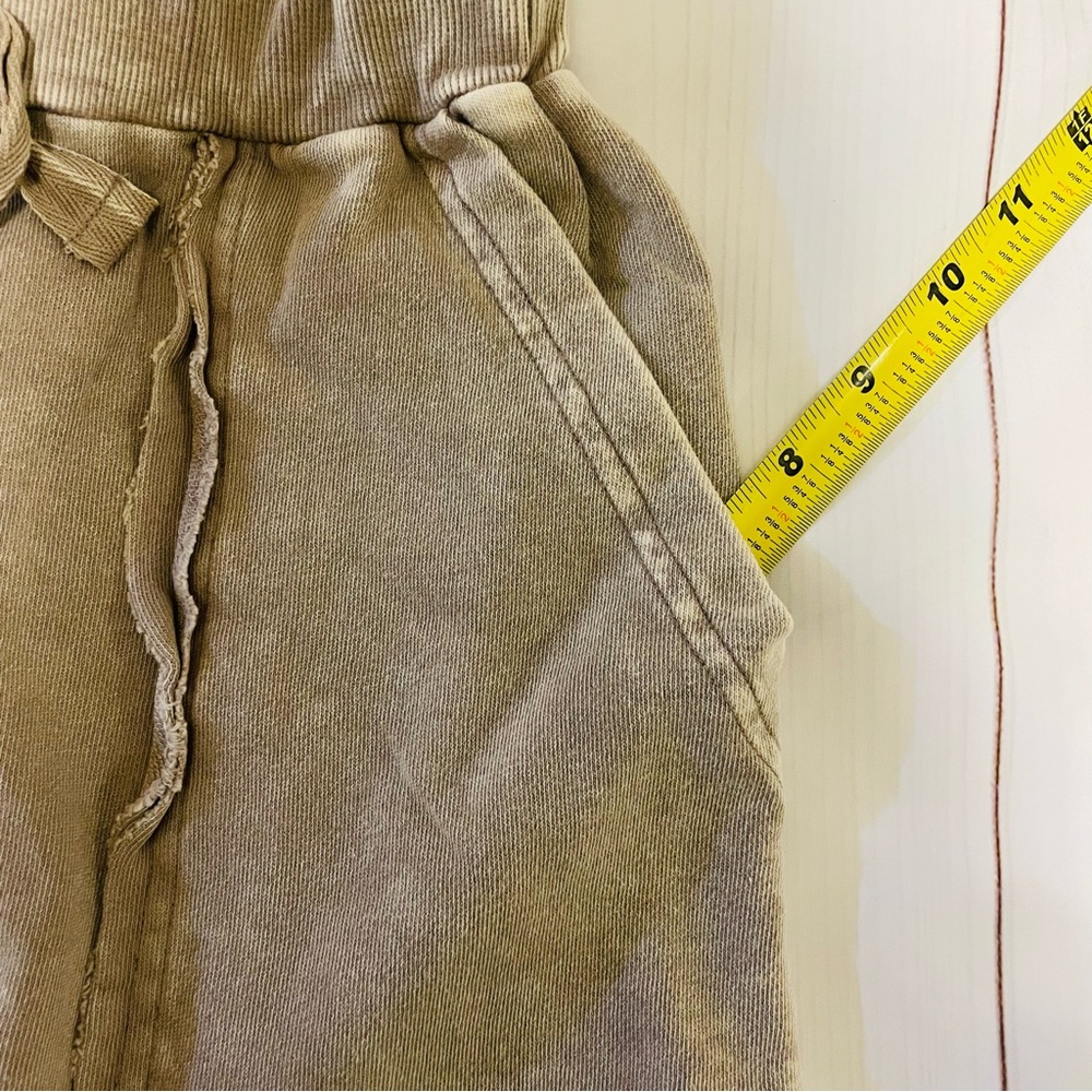 Easel Mineral Wash Mushroom Palazzo Pants S - Picture 11 of 16